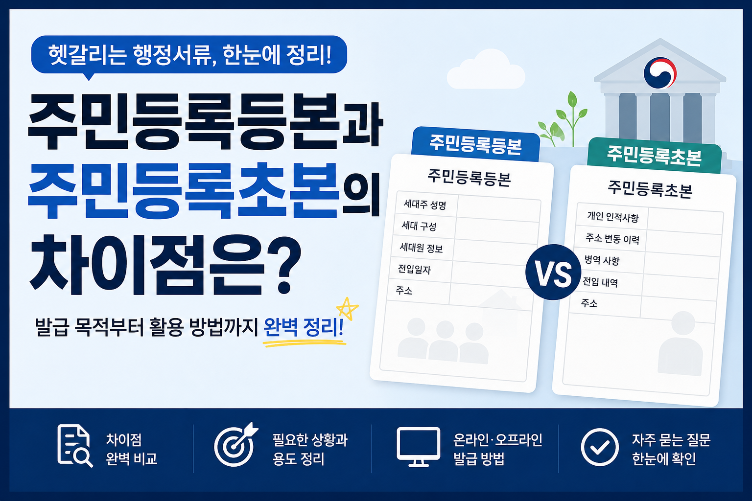 등본초본 차이