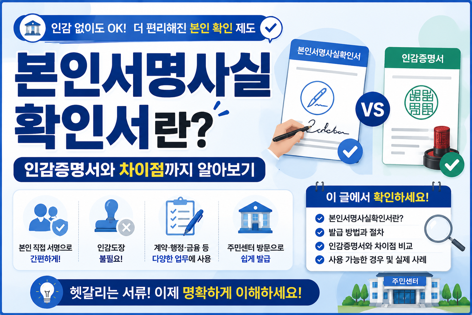 본인서명사실 확인서란?